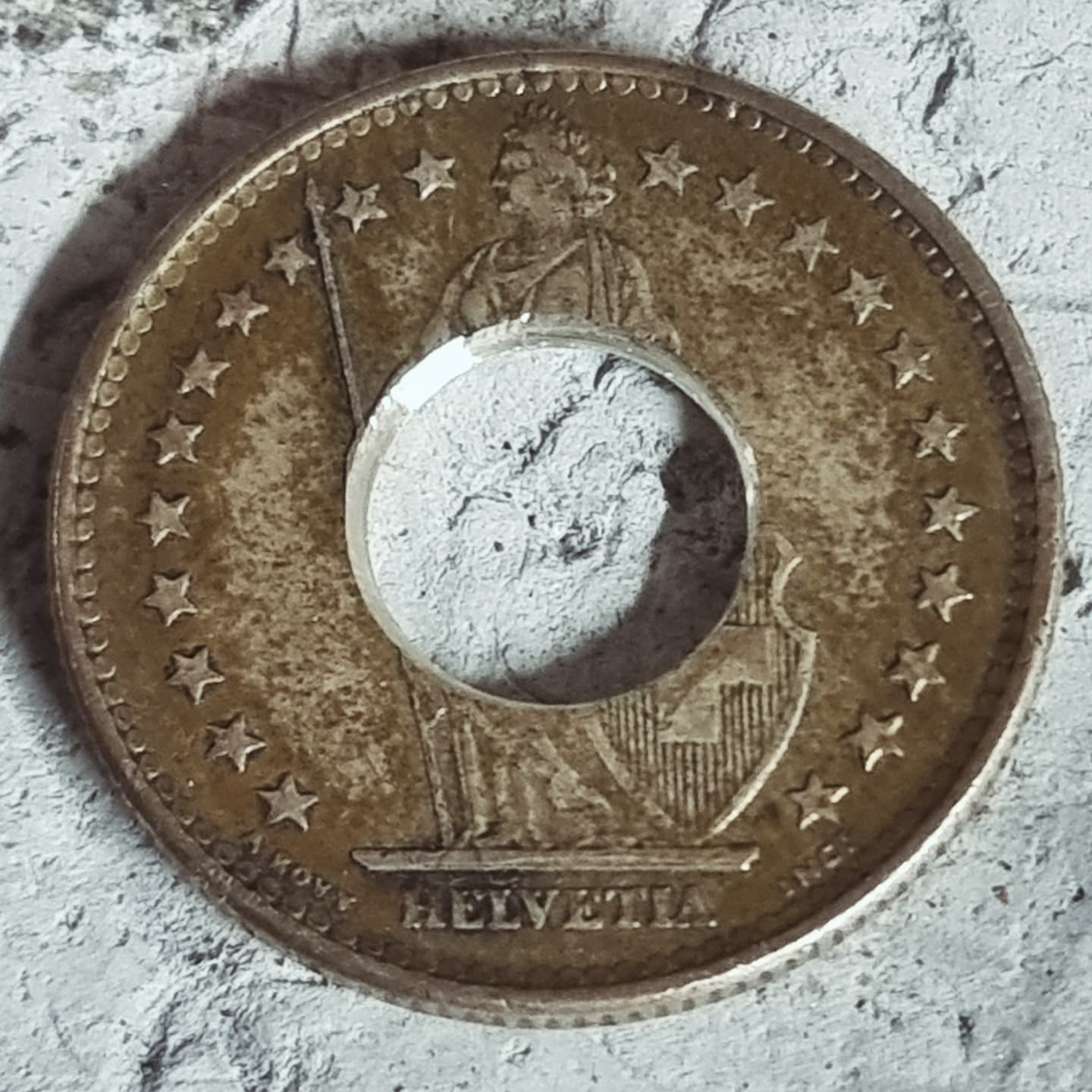 Myntring 2FR Sveits 1965 Sølv